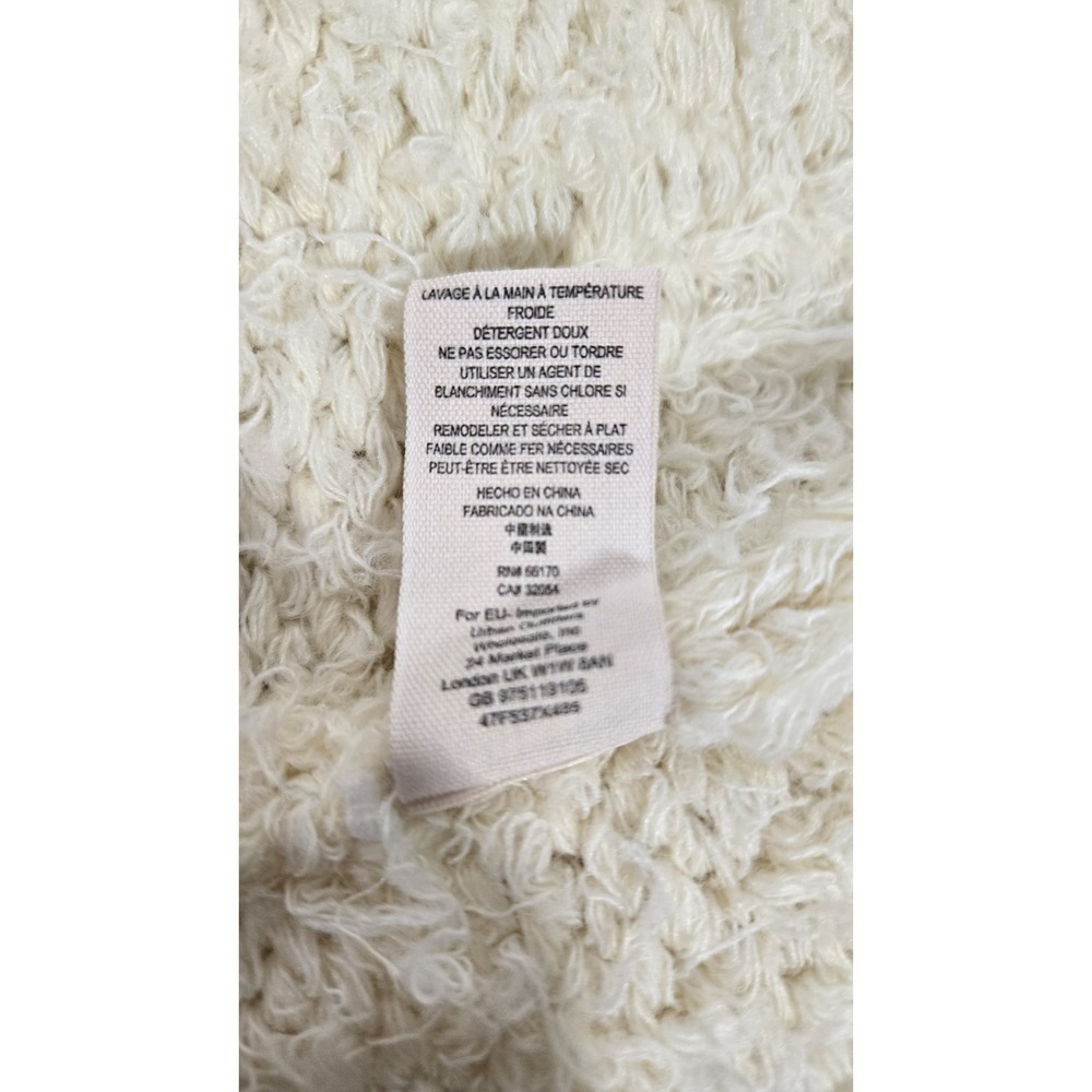 Free People Long Fuzzy Cardigan Size LG Wool Blend Festival Jacket - Picture 6 of 14